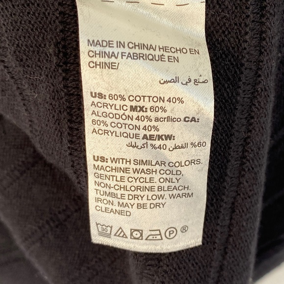 Chico's 3/4 Black Knit Sweater with Button Accent - Picture 6 of 7